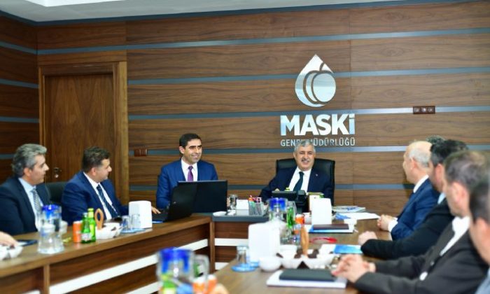 BAŞKAN POLAT MASKİ’DE BRİFİNG ALDI