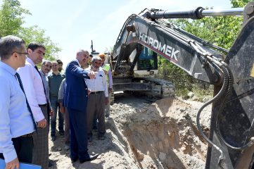 BAŞKAN POLAT DOĞU KOLLEKTÖRÜ ÇALIŞMALARINI YERİNDE İNCELEDİ