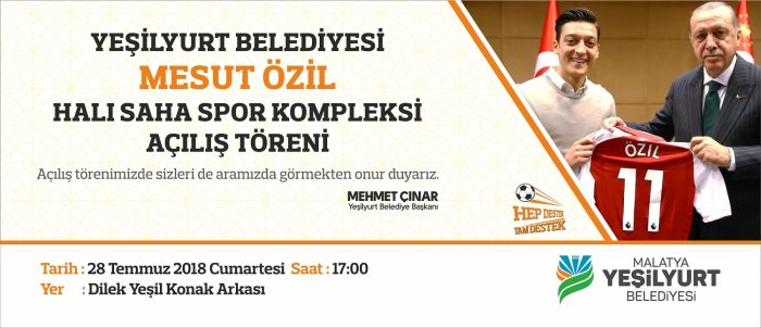 MESUT ÖZİL’ HALI SAHA SPOR KOMPLEKSİ HİZMETE GİRİYOR