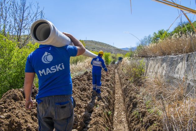 MASKİ’DEN 4 MAHALLEYE 6 BİN 950 METRELİK İÇMESUYU HATTI