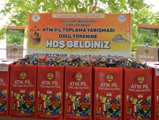 CAMİLERİMİZ HER YÖNÜYLE ÖRNEK” PROJESİYLE 161 CAMİDE 665 KG.ATIK PİL TOPLANDI