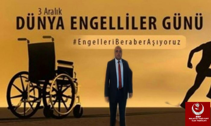 BÜYÜK Birlik Partisi (BBP) Malatya Yeşilyurt Merkez ilçe Başkanı Ercan Altunkaya “Unutmayalım ki engelli kardeşlerimizin, acınmaya ya da vicdanınızı rahatlatmak için işe alınmaya değil, gerçekten çalışıp hayatını devam ettirmeye ihtiyaçları vardır” dedi