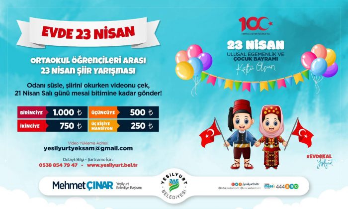 Evde 23 Nisan Şiir Yarışması”
