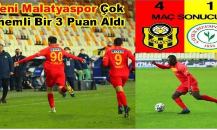 Yeni Malatyaspor 4 – 1 Çaykur Rizespor