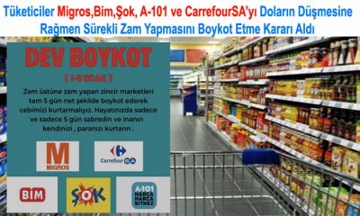 Dolar İndi Fahiş Zamlar İnmedi, Tüketiciler Zincir Marketleri Boykot Etme Çağrısı Yaptı