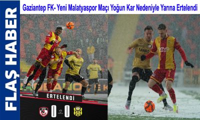 Gaziantep FK- Yeni Malatyaspor Maçı Yoğun Kar Nedeniyle Ertelendi