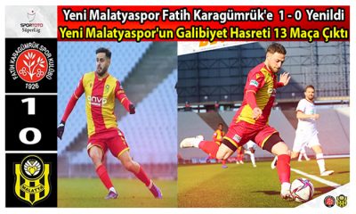 Yeni Malatyaspor Kümede Kalma Şansını Mucizelere Bıraktı