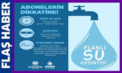 Battalgazi’ye Bağlı 9 Mahallede 25 Mayıs’ta Su Kesintisi Yapılacak