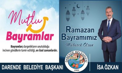 Darende Belediye Başkanı İsa Özkan ; Ramazan Bayramınız Mübarek Olsun