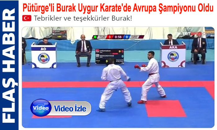 Malatya Pütürge’li Milli Sporcu Burak Uygur, Karate’de Avrupa Şampiyonu Oldu