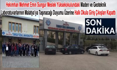 Hekimhan Meslek Yüksek Okulunda Ne Oluyor? Hekimhan Halkından Tepki