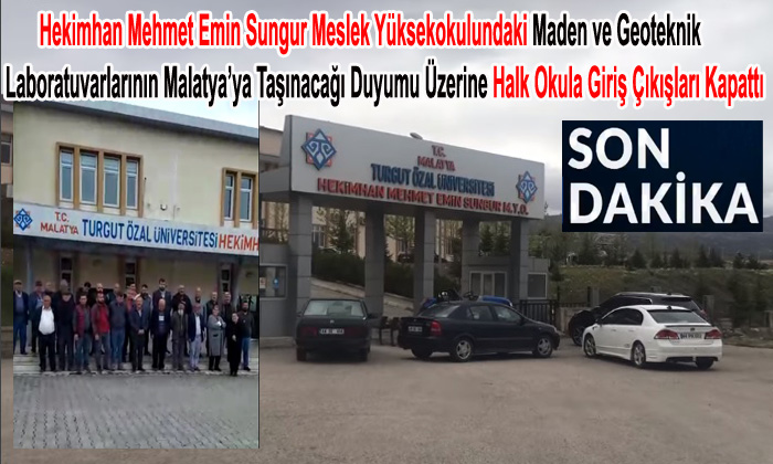 Hekimhan Meslek Yüksek Okulunda Ne Oluyor? Hekimhan Halkından Tepki