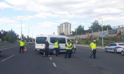 Malatya Geneli Servis Araçlar Denetlendi.  1 Araç Trafikten Men Edildi