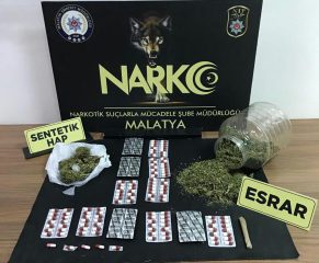 Malatya’da 3 Operasyonda 3. 625 Kilogram Esrar ve 173 Uyuşturucu Hap Ele Geçirildi