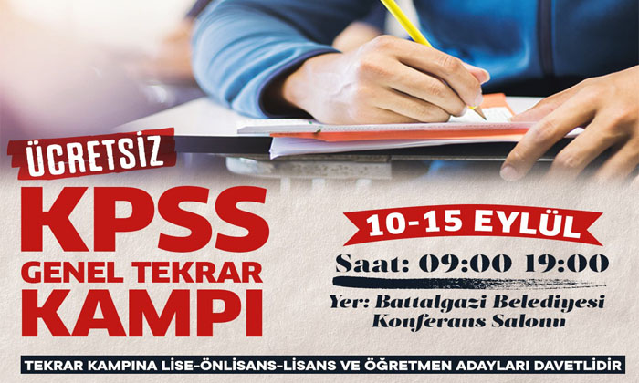 Battalgazi Belediyesi’nden  KPSS’ye Katılacak Olan Öğrencilere Destek