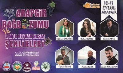 “25. Arapgir Bağbozumu ve 1. Mor Reyhan Hasat Şenlikleri” 10-11 Eylül’de Düzenlenecek