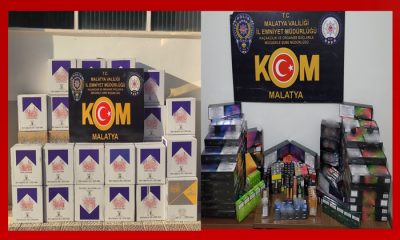 Malatya’da Polis, Çok Sayıda Kaçak Sigara ve Malzemesi Ele Geçirdi