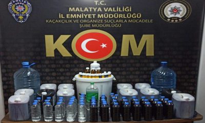 Malatya’da Polis Tarafından Düzenlenen Operasyonda 128 Litre Sahte Alkol Ele Geçirildi
