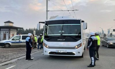 Malatya’da Ekipler Okul ve Personel Servislerini Denetledi. 6 Servis Aracını Trafikten Men Etti