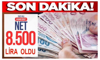 <strong>Milyonlarca Çalışanın Beklediği Asgari Ücret 8. 500 Lira Oldu</strong><br>