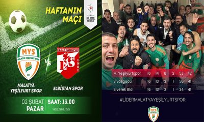 Lider Malatya Yeşilyurtspor evinde Elbistan’ı Konuk Edecek