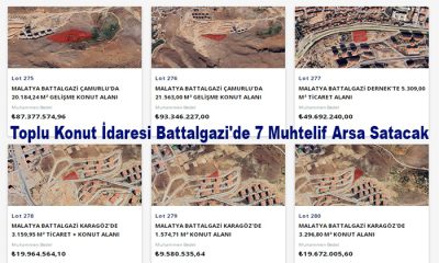Toplu Konut İdaresi Battalgazi’de 7 Muhtelif Arsayı 19 Şubat Çarşamba Günü Satacak