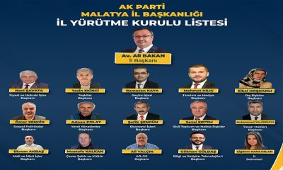AK Parti Malatya İl Yönetiminin 15 Kişilik Yürütme Kurulu Belli Oldu!