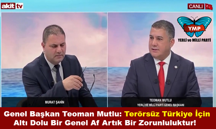 Teoman Mutlu: Türkiye’de 300 Bin Mahkûm Bulunmakta.  Genel Af Artık Bir Zorunluluktur!