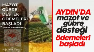 2024 Yılı Mazot ve Gübre Desteği Ödemeleri 28 Mart Cuma Günü  Başladı