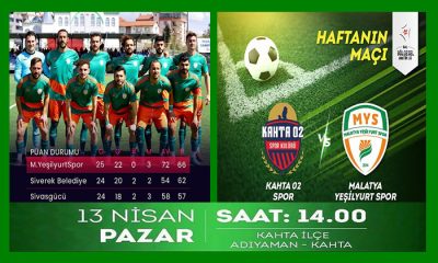 Malatya Yeşilyurtspor Deplasmanda Kahta02sporİle 6 Puanlık Maça Çıkacak