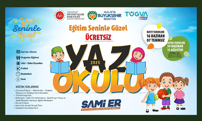 Malatya Büyükşehir Belediyesi, Semt Konakları “Yaz Seninle Güzel” Yaz Okulu Programına Hazır