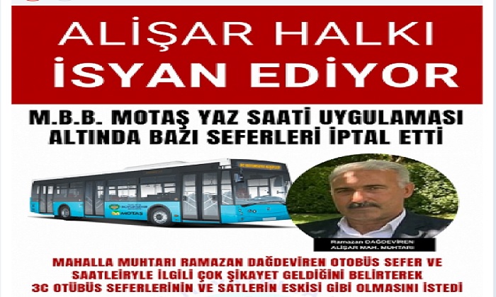 Alişar Muhtarı Dağdeviren ve Alişar Halkı Başkan Sami Er ve MOTAŞ’a  Büyük Tepki Gösterdi