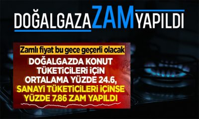 Doğalgaz’a Konutta % 24,6 Sanayi Aboneleri İçin İse Ortalama % 7,86 Zam Yapıldı