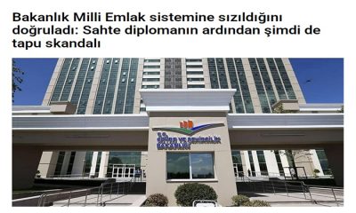 Çevre, Şehircilik ve İklim Değişikliği Bakanlığı, Milli Emlak Sistemine Sızıldığını Doğruladı