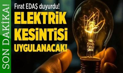 24 Eylül Salı Günü Yeşilyurt , Yazıhan, Pütürge ve Darende’de Planlı Elektrik Kesintisi Yaşanacak