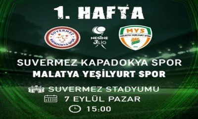 Kapadokyaspor – Malatya Yeşilyurtspor Maçı        7 Eylül Pazar Günü 15.00’da
