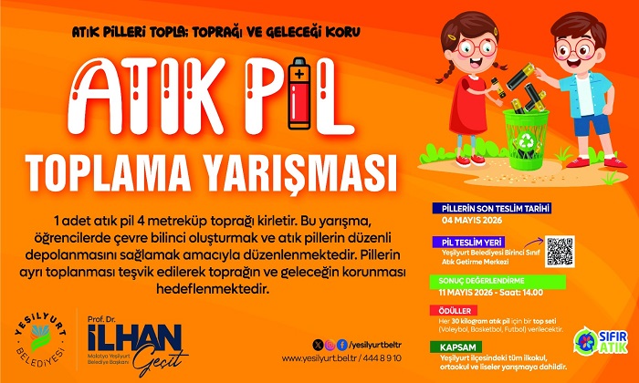 Yeşilyurt’ta Çevre Dostu “Okullararası Atık Pil Yarışması” Başladı