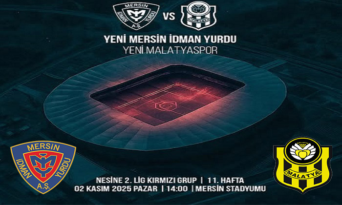 Yeni Mersin İdman Yurdu – Yeni Malatyaspor Maçı 2 Aralık Pazar Günü Saat 14.00’da