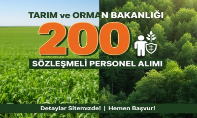 Tarım ve Orman Bakanlığı’na Alınacak 200 Personel İçin Son Başvuru Tarihi 24 Ekim Cuma