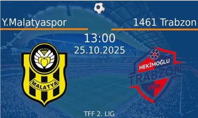 Yeni Malatyaspor – 1461 Trabzon 25 Ekim Cumartesi Günü Saat 13.00’da